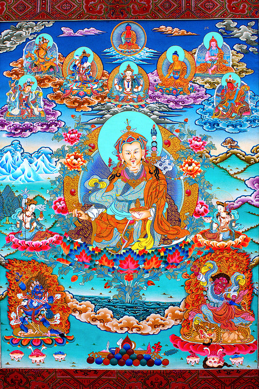 Guru Rinpoche with 8 emanations (Free Picture Download)