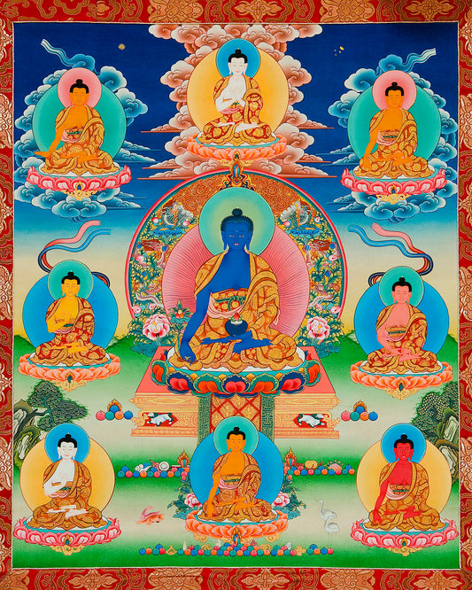 Medicine Buddha with 7 Brothers (Free Picture Download)
